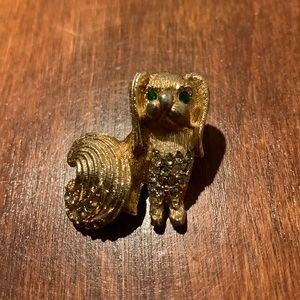 Jeweled Dog Brooch